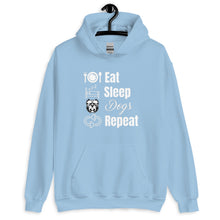 Load image into Gallery viewer, Eat Sleep Dogs Repeat Unisex Hoodie
