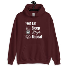 Load image into Gallery viewer, Eat Sleep Dogs Repeat Unisex Hoodie