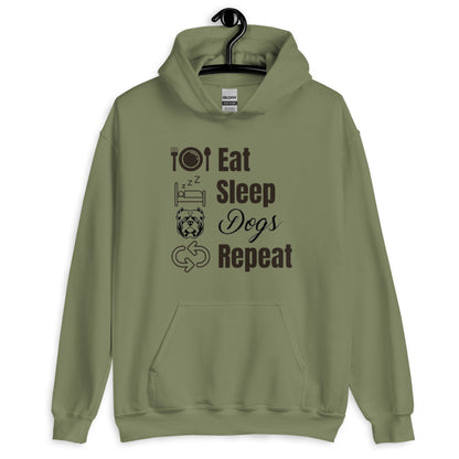 Eat Sleep Dogs Repeat Unisex Hoodie