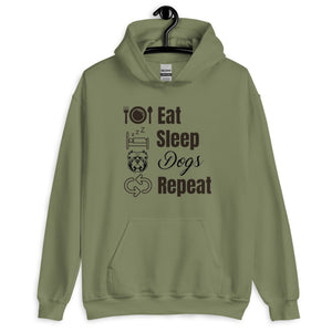 Eat Sleep Dogs Repeat Unisex Hoodie