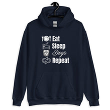 Load image into Gallery viewer, Eat Sleep Dogs Repeat Unisex Hoodie