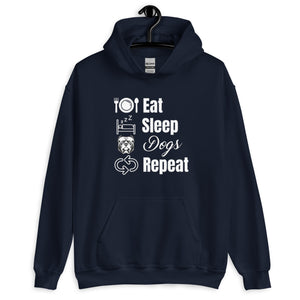 Eat Sleep Dogs Repeat Unisex Hoodie