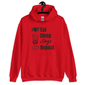 Eat Sleep Dogs Repeat Unisex Hoodie
