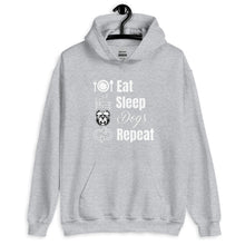 Load image into Gallery viewer, Eat Sleep Dogs Repeat Unisex Hoodie