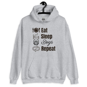 Eat Sleep Dogs Repeat Unisex Hoodie