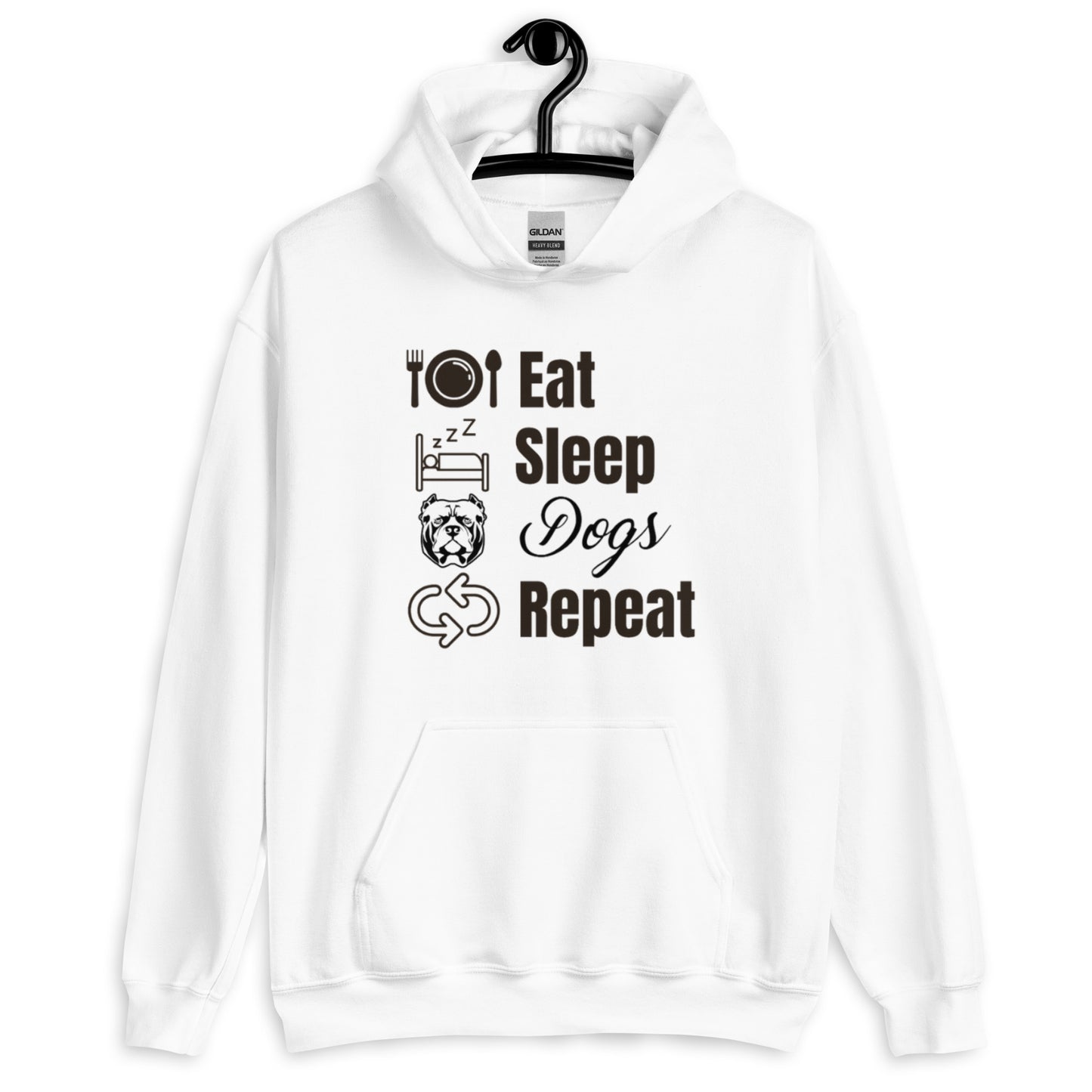 Eat Sleep Dogs Repeat Unisex Hoodie