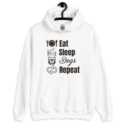 Eat Sleep Dogs Repeat Unisex Hoodie