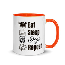 Load image into Gallery viewer, Eat Sleep Dogs Repeat - Mug with Color Inside