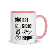 Load image into Gallery viewer, Eat Sleep Dogs Repeat - Mug with Color Inside