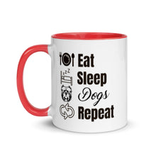 Load image into Gallery viewer, Eat Sleep Dogs Repeat - Mug with Color Inside