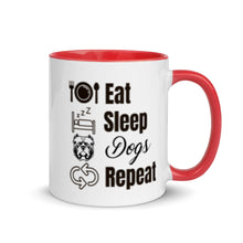 Load image into Gallery viewer, Eat Sleep Dogs Repeat - Mug with Color Inside